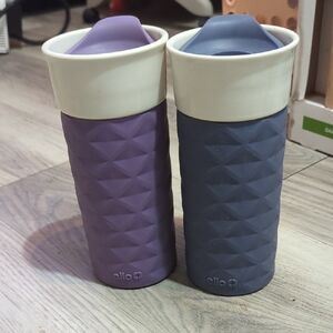 Ello Purple and Blue Travel Mugs